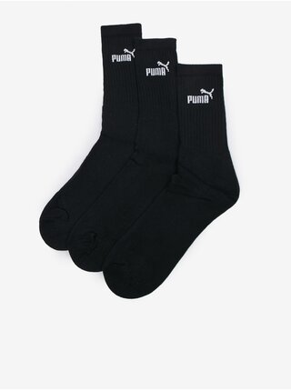 Sada tří párů ponožek v černé barvě Puma Elements Crew