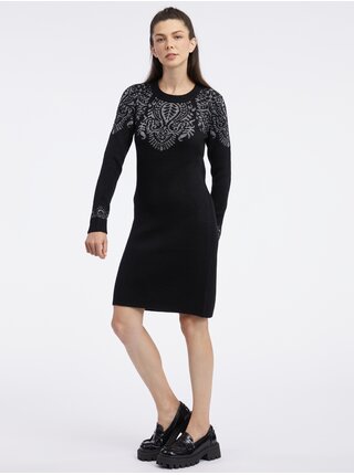 Čierne dámske svetrové šaty ORSAY