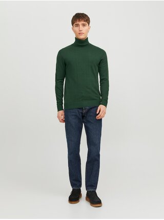 Tmavě zelený pánský rolák Jack & Jones Emil