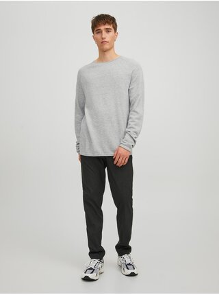 Svetlosivý pánsky basic sveter Jack & Jones Hill