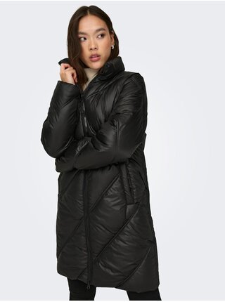 Čierny dámsky prešívaný zimný kabát JDY Verona