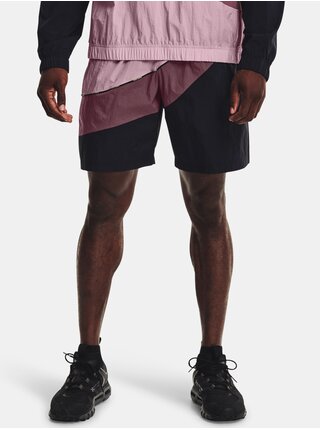 Čierno-ružové športové kraťasy Under Armour UA 21230 Woven Shorts