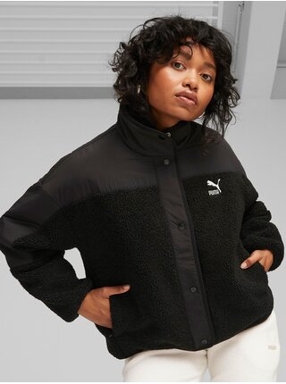 Čierna dámska bunda Puma Classics Sherpa