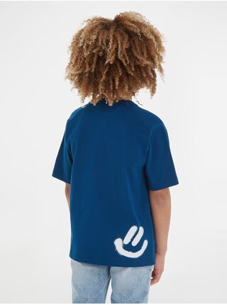 Tmavomodré chlapčenské tričko Tommy Hilfiger