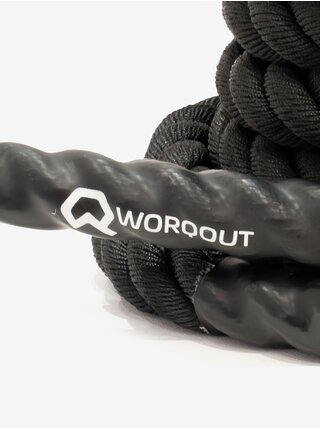 Černé posilovací lano Worqout Battle Rope