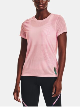 Světle růžové sportovní tričko Under Armour UA Run Anywhere Breeze Tee   