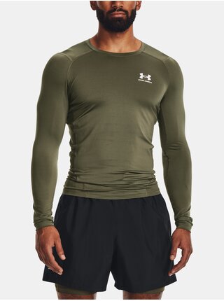 Khaki sportovní tričko Under Armour UA HG Armour Comp LS  