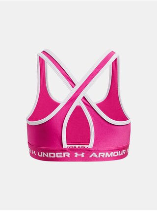 Tmavo ružová športová podprsenka Under Armour G Crossback Mid Solid