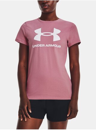 Starorůžové sportovní tričko Under Armour UA W SPORTSTYLE LOGO SS