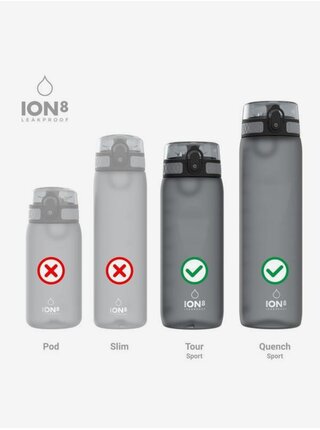 Černé náhradní víčko na láhev Ion8 Leak Proof (750 až 1200 ml)