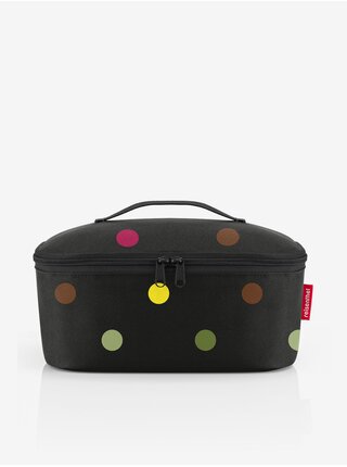 Černý chladící puntíkovaný jídelní box Reisenthel Termobox Pocket M