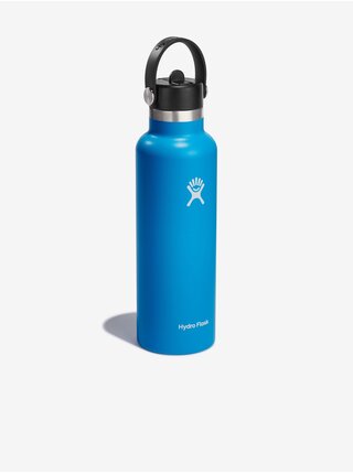 Modrá nerezová termolahev Hydro Flask Standard Mouth Straw Cap (621 ml) 