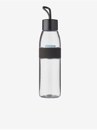 Transparentno-čierna fľaša Mepal Ellipse Nordic Black (500 ml)