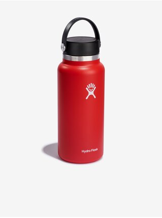 Červená nerezová termolahev Hydro Flask Wide Mouth Flex Cap (946 ml) 