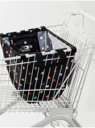 Černá unisex puntíkovaná nákupní taška Reisenthel Easyshoppingbag 