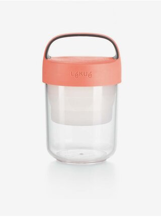 Růžový svačinový box Lékué Jar To Go (400 ml)