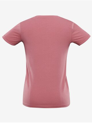 Růžové dámské tričko s potiskem NAX GAMMA 