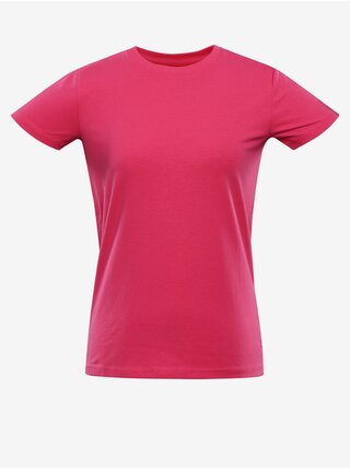 Tmavo ružové dámské basic tričko NAX DELENA 