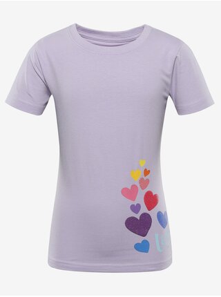Světle fialové holčičí tričko s potiskem NAX ZALDO 