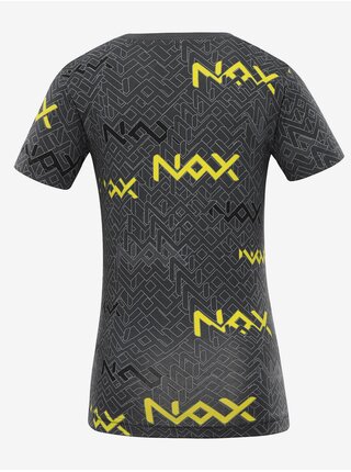 Tmavě šedé dětské vzorované tričko NAX ERDO 