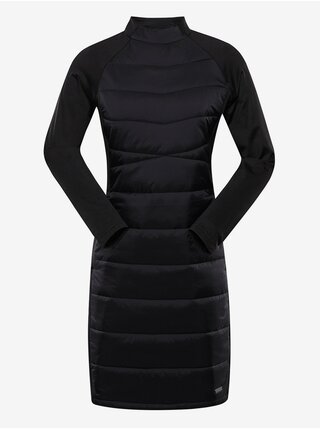 Černé dámské zimní hi-therm šaty ALPINE PRO OMERA  