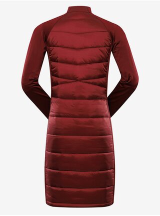Červené dámské zimní hi-therm šaty ALPINE PRO OMERA   