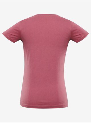 Růžové dámské tričko z organické bavlny ALPINE PRO ECCA  