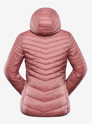 Růžová dámská oboustranná zimní prošívaná bunda ALPINE PRO EROMA    