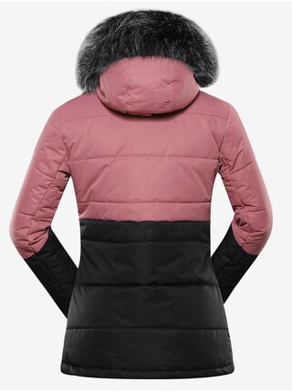 Černo-růžová dámská zimní bunda ALPINE PRO EGYPA    