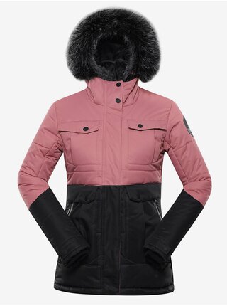 Čierno-ružová dámska zimná bunda ALPINE PRE EGYPA
