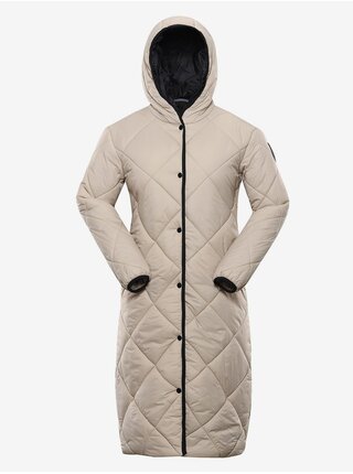 Béžový dámský zimní prošívaný kabát NAX ZARGA   