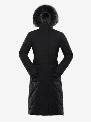 Černý dámský zimní prošívaný kabát ALPINE PRO GOSBERA  