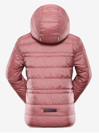 Béžovo-růžová dětská oboustranná zimní bunda ALPINE PRO EROMO  