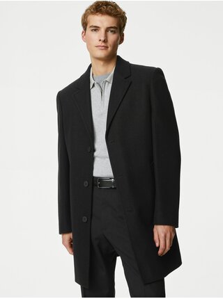 Černý pánský kabát Marks & Spencer 