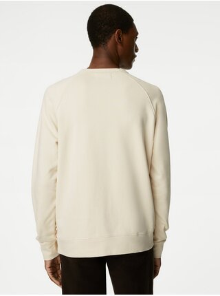 Krémový pánsky basic sveter Marks & Spencer 