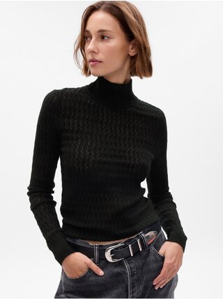 Černý dámský pletený svetr s příměsí vlny GAP  