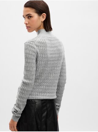 Šedý dámský pletený svetr s příměsí vlny GAP  