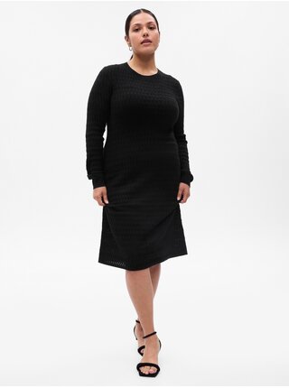 Černé dámské pletené šaty s příměsí vlny GAP  
