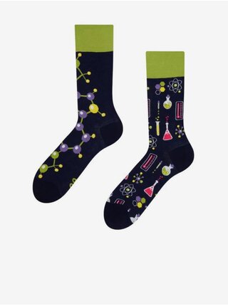 Zeleno-čierne veselé ponožky Dedoles Chémia 