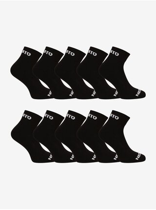 Sada deseti párů ponožek v černé barvě Nedeto  