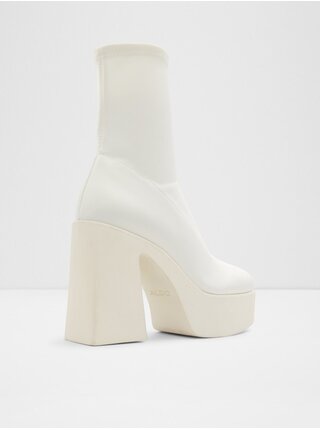 Bílé dámské kotníkové boty na platformě ALDO Grandstep 