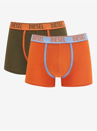 Boxerky pre mužov Diesel - oranžová, kaki