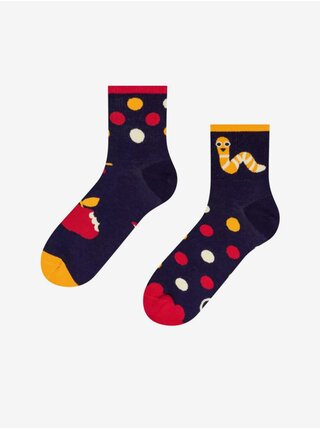 Tmavomodré veselé ponožky Dedoles Šťastný červík