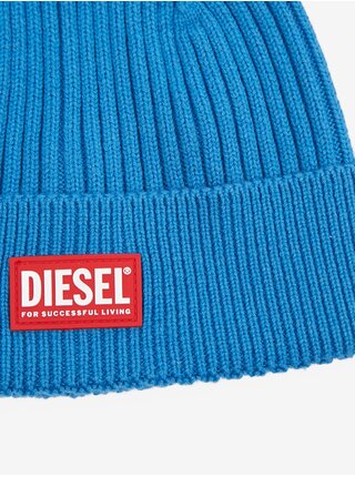 Modrá unisex vlnená čiapka Diesel