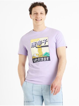 Světle fialové pánské tričko Celio