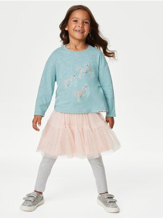 Tyrkysové holčičí tričko Marks & Spencer   