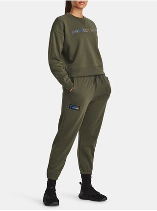 Khaki tepláky Under Armour Pjt Rock HW Terry Pnt