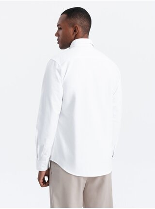 Biela pánska košeľa Ombre Clothing