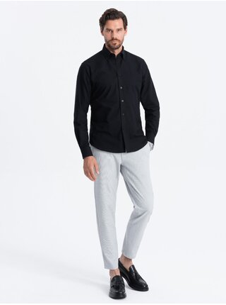 Čierna pánska košeľa Ombre Clothing