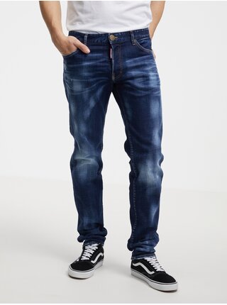 Modré pánske straight fit džínsy DSQUARED2